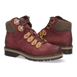 Olivier Cuero para mujeres Pollonus Burgundy 5-0958-013 rojo 3