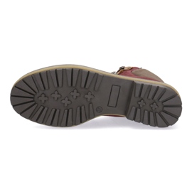 Olivier Cuero para mujeres Pollonus Burgundy 5-0958-013 rojo 5