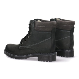 Polbut Zapatos de cuero para mujeres negras de Pollonus 5-0739-015 negro 4