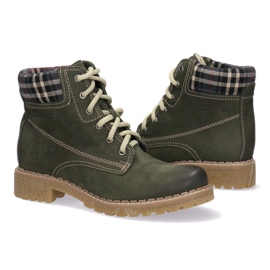 Polbut Botas de cuero sólido Pollonus Green 5-0739-007 verde 3