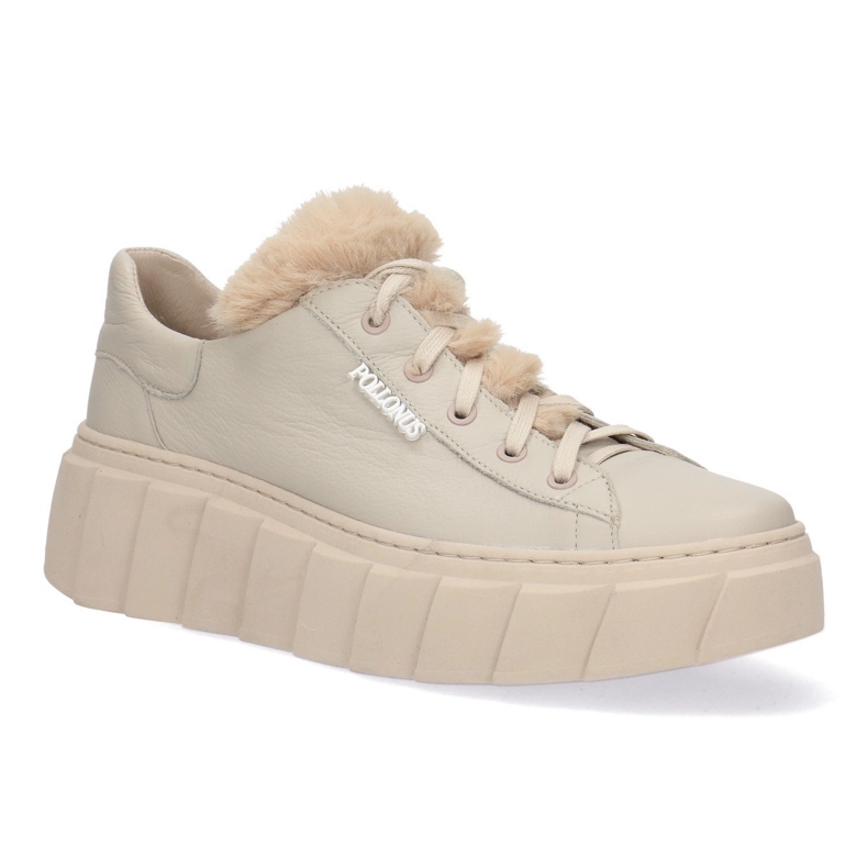 Zapatos de cuero para mujeres Pollonus vainilla Verona 5-1616-001 beige 1