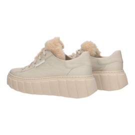 Zapatos de cuero para mujeres Pollonus vainilla Verona 5-1616-001 beige 4