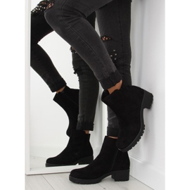 Botas de mujer negras con tacones anchos. negro 2 Botas de mujer negras con tacones anchos. negro 2