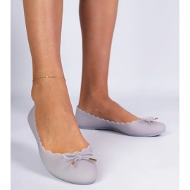 Ballerinas grises Meliski con un arco 1