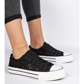 Zapatillas de zapatillas negras para mujeres negro 1