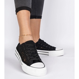 Zapatillas de zapatillas negras para mujeres negro 4