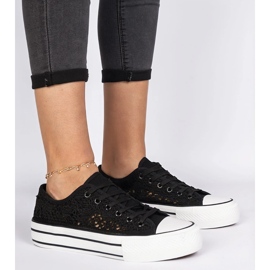 Zapatillas de zapatillas negras para mujeres negro 5