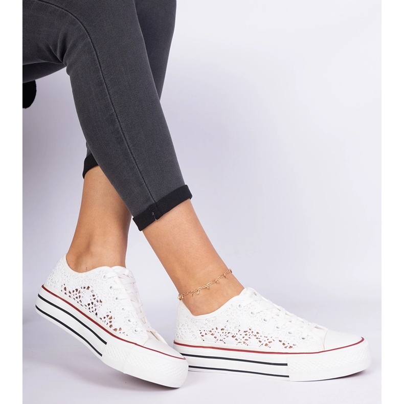 Zapatillas de zapatillas blancas para mujeres blanco 1