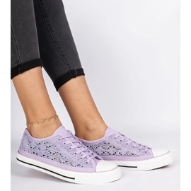 Zapatillas de zapatillas para mujeres violetas 1