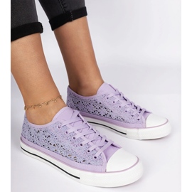 Zapatillas de zapatillas para mujeres violetas 3