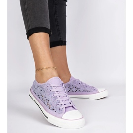 Zapatillas de zapatillas para mujeres violetas 4