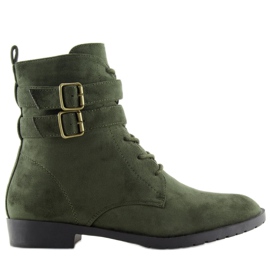 Botines cordones ante verde H7187 verde 2