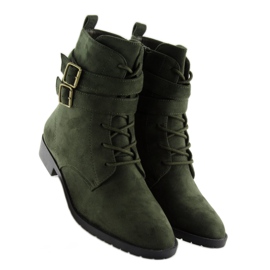 Botines cordones ante verde H7187 verde 5