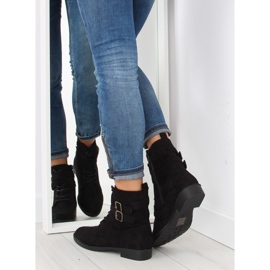 Botas con cordones ante negro H7187 negro 3