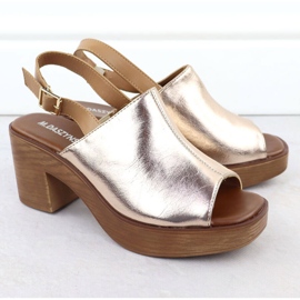 Sandalias de mujeres en el Post de Oro M. Daszyński MR23126-7 dorado 2