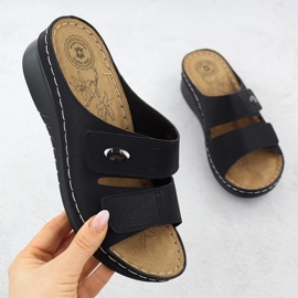 Evento Flip Flip Flip Flip en cuña -Asconstable Black Evalo 1602 negro 1