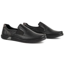 KOMODO Mocasines negros de hombre 912 4