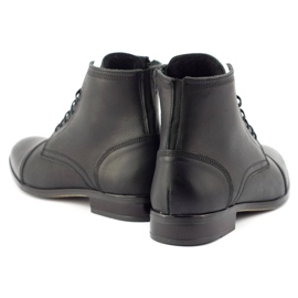 KENT Botines Chelsea de piel para hombre 287D Św negro 4