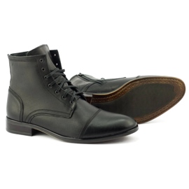 KENT Botines Chelsea de piel para hombre 287D Św negro 5