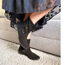 Olivier Cómodas botas negras de calado Alice negro 3