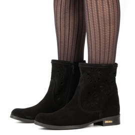 Olivier Cómodas botas negras de calado Alice negro 5