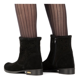 Olivier Cómodas botas negras de calado Alice negro 7