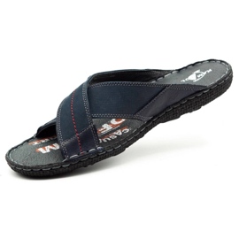 Kampol Zapatilla piel hombre 200 / N azul marino 2