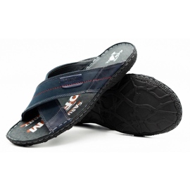 Kampol Zapatilla piel hombre 200 / N azul marino 5
