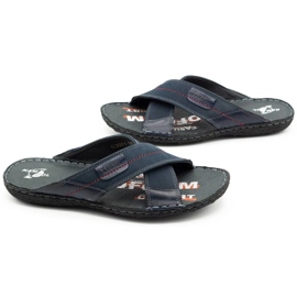 Kampol Zapatilla piel hombre 200 / N azul marino 6
