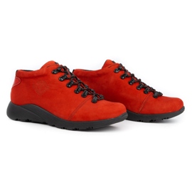 ButBal Zapatillas de trekking mujer 674BB rojo 5