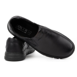 Joker Zapato sin cordones hombre piel 507J grano negro 5