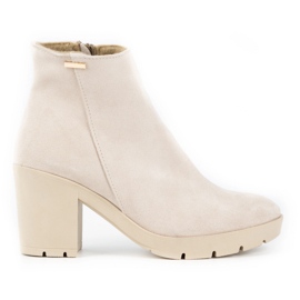 Olivier Botas insuladas de mujer Riva en ante beige claro 8