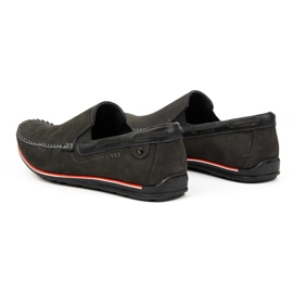 KOMODO Mocasines de piel 920K para hombre, negro 4