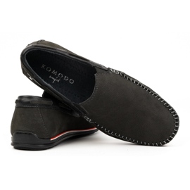 KOMODO Mocasines de piel 920K para hombre, negro 5