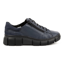 WASAK Zapatos mujer sneakers piel 0663W azul marino 1