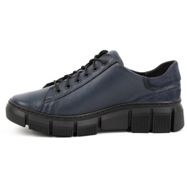 WASAK Zapatos mujer sneakers piel 0663W azul marino 2