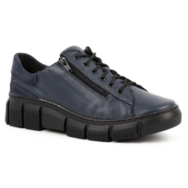 WASAK Zapatos mujer sneakers piel 0663W azul marino 3