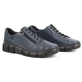 WASAK Zapatos mujer sneakers piel 0663W azul marino 4
