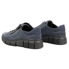 WASAK Zapatos mujer sneakers piel 0663W azul marino 5