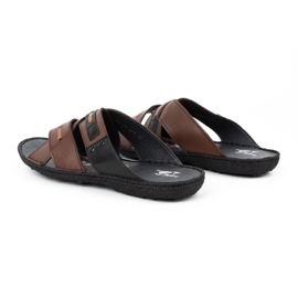 Kampol Babuchas hombre piel 201/55 cara marron marrón 9