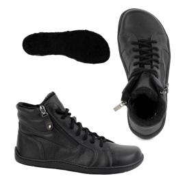 Olivier Zapatos mujer minimalistas descalzos piel invierno 1261 negro 1