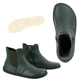 Olivier Botas Chelsea de mujer descalzas con cremallera, aislantes 1263, verde 2