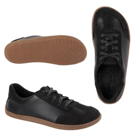 WASAK Zapatos descalzos de cuero minimalista wonak 0744w negro 2