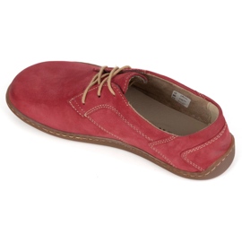 Olivier Zapatos de cuero minimalista de mujer descalzo 1082 Red Nubuk rojo 8
