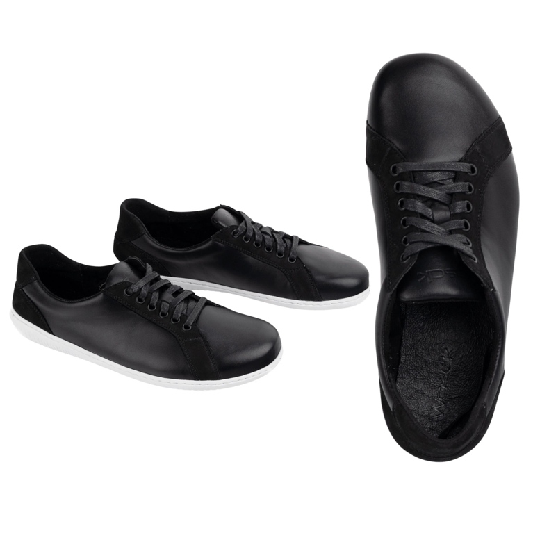 WASAK Zapatos de cuero minimalista de hombres descalzos 0741W Negro 1 WASAK Zapatos de cuero minimalista de hombres descalzos 0741W Negro 1