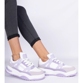 Zapatillas moradas con cordones gruesos violeta 2 Zapatillas moradas con cordones gruesos violeta 2