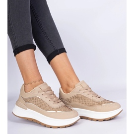 Zapatillas de deporte para mujeres marrones con circones marrón 1