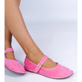 Ballerinas de mujeres rosadas con un cierre rosado 1