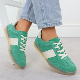 Zapatos de cuero para mujeres en Gree Green Filippo 6770 verde 4