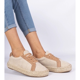 Encaje para mujeres marrones -up alpargrilles marrón 3
